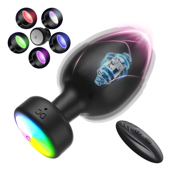PLUG VIBRADOR CON LUCES Y CONTROL REMOTO