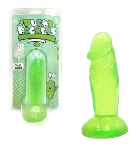 MINI DILDO SUAVE – PUCKY POCKETS – JAPPY – VERDE