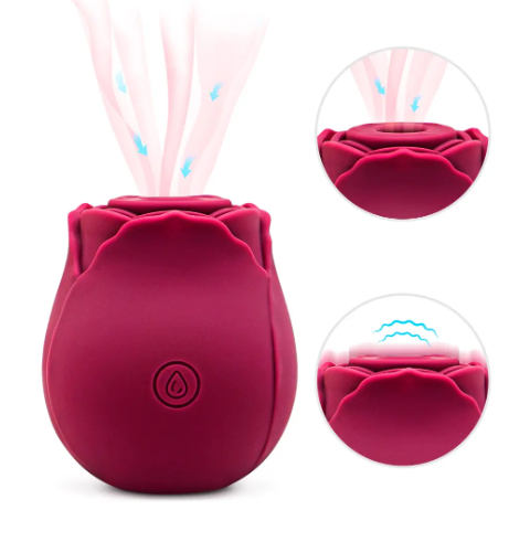VIBRADOR ROSA DE SUCCIÓN