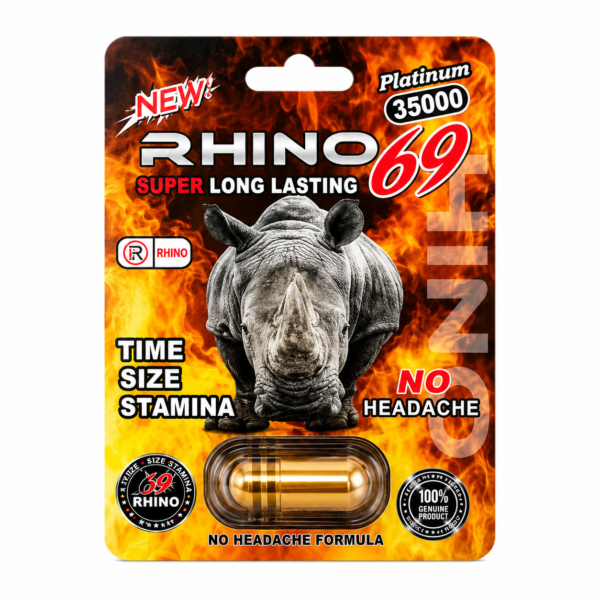 Rhino 25 Platinum 35000 – Cápsula para Hombre