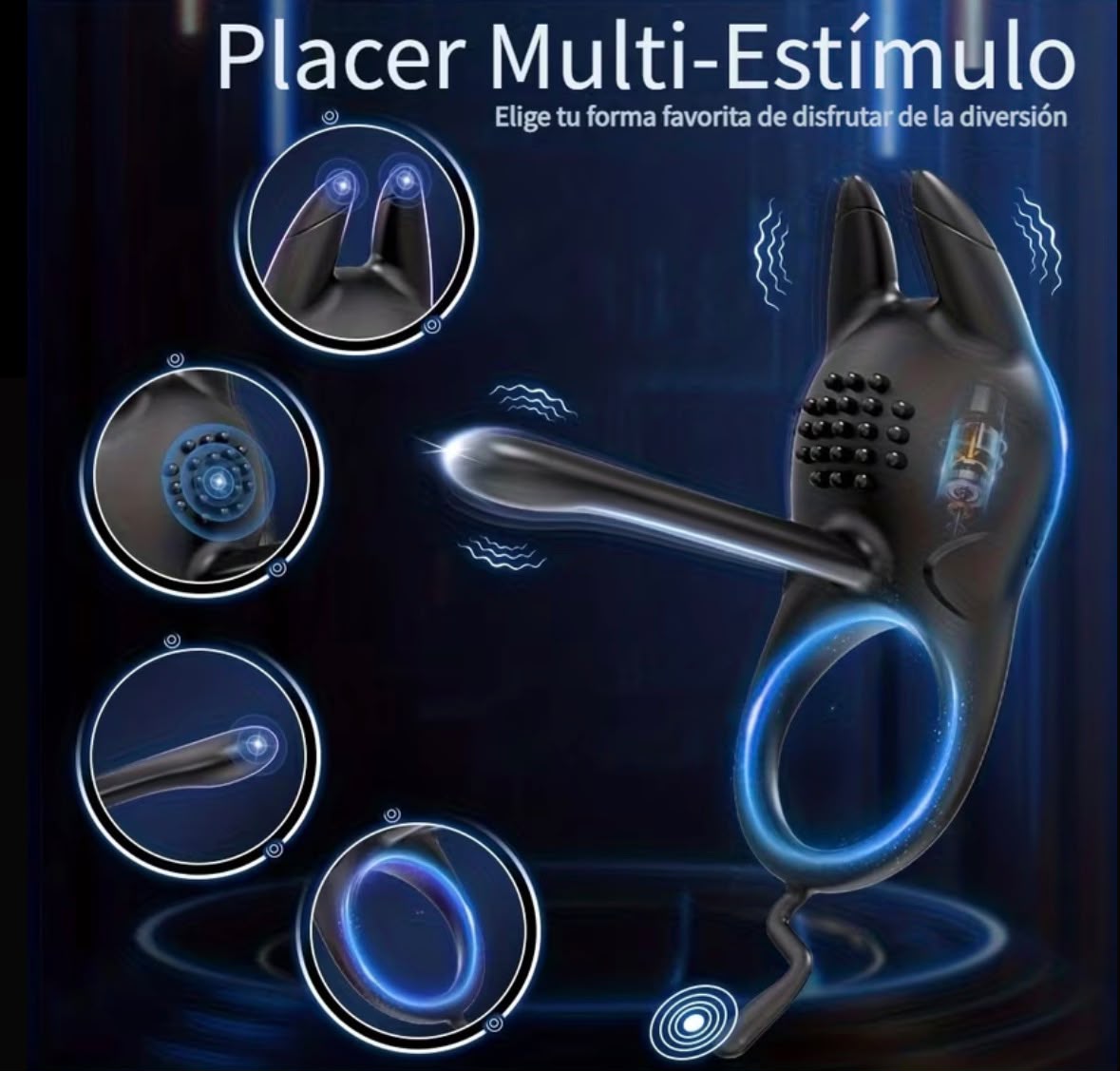 ANILLO VIBRADOR MULTIFUNCIÓN RECARGABLE - Image 3