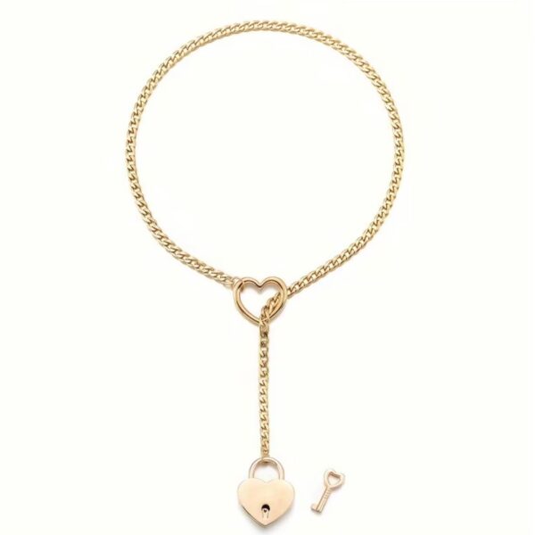 COLLAR BDSM DE SUMISIÓN CON CANDADO Y LLAVE
