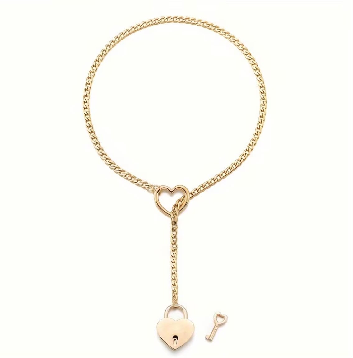 COLLAR BDSM DE SUMISIÓN CON CANDADO Y LLAVE